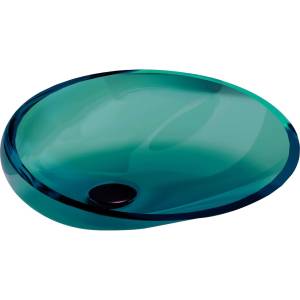 Раковина Abber Kristall AT2812Aquamarin накладная, прозрачная, 54 см, бирюзовая