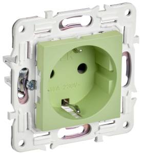 Розетка 1-местная с заземлением IEK Skandy SK-R11-16-K06 мятный