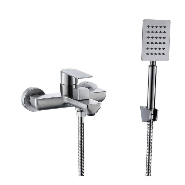 Смеситель для ванны ESKO Ekaterinburg EK54 с душевым гарнитуром, нержавеющая сталь