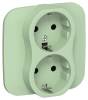Розетка 2-местная с заземлением IEK Flite FI-R21A-16-K93 фисташковый