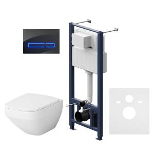 Комплект AM.PM Inspire 2.0 IS450A38.50A1700 с клавишей Touchless Pro стекло, чёрный