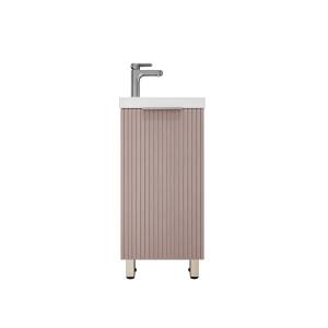 Тумба с раковиной Style Line Соло напольная, санд пудровый, раковина белая, 72x40x22