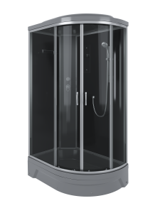 Душевая кабина Erlit ER351226L-C2-RUS_GRAY профиль сатин, стекло тонированное, 120x80x226