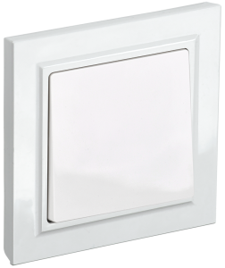 Выключатель 1-клавишный IEK Brite BR-V10-0-10-K01-F белый