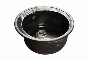Мойка кухонная GranFest Rondo GF-R--520 D=520 мм черный