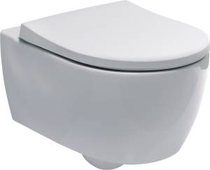 Унитаз подвесной Geberit iCon крышка Slim 500.670.01.1 быстросъемная с микролифтом