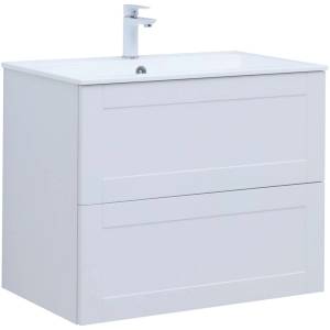 Тумба с раковиной Aquanet Терра 00313234 80 белый матовый