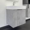 Тумба с раковиной Comforty Асти-60П 00-00019191 подвесная, бетон светлый