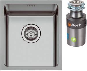 Комплект Мойка кухонная Seaman Eco Roma SMR-4438A + Измельчитель отходов Bort Titan 4000 Plus
