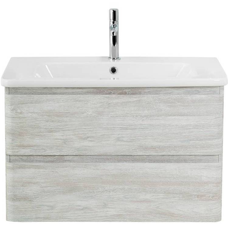 Тумба под раковину Belbagno Albano-Cer ALBANO-CER-800-2C-SO-RVB 77x44x50 Rovere Vintage Bianco подвесная с двумя выкатными ящиками