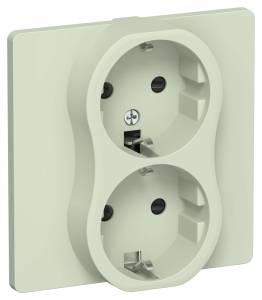 Розетка 2-местная с заземлением и шторками IEK Flite FI-R24C-16-1-K92 панг