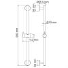 Душевая штанга Wasserkraft A122 хром фото 5