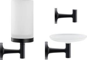 Набор Duravit Starck T Стакан 0099314600 черный + Мыльница 0099334600 черная + Крючок 0099294600 черный