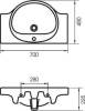 Тумба с раковиной Style Line Эко Стандарт №23 70 белая фото 7
