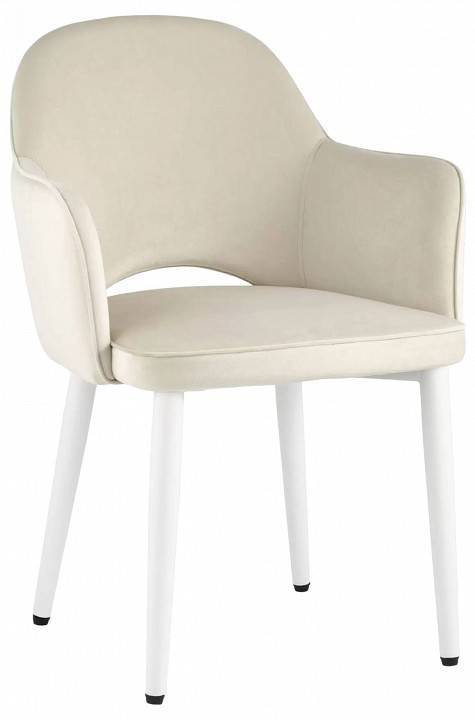 Стул Stool Group Венера MC16-2 KD HLR-2 (NP) велюр кремовый, ножки белые