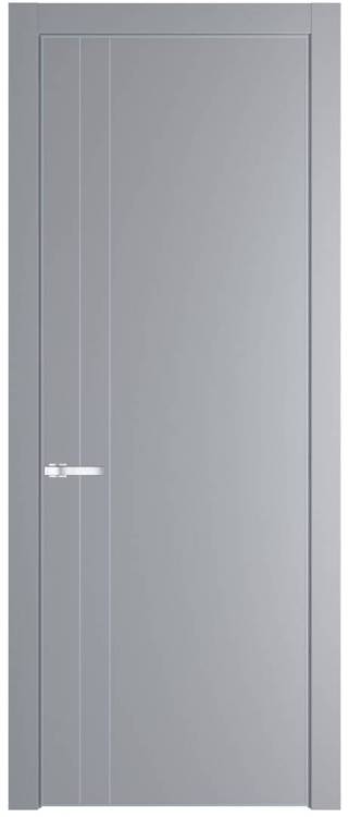 Межкомнатная дверь Profil Doors 12 PE полотно Смоки, кромка алюминиевая с четырех сторон матовая, алюминиевый молдинг 3мм 600x2000