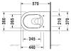 Чаша для унитаза подвесного Duravit ME by Starck 2528090000 фото 4