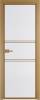 Межкомнатная дверь Profil Doors 2 AX цвет профиля Золото, стекло безопасное 6 мм мору белый 600x2000