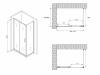 Душевой уголок Abber Schwarzer Diamant AG30100B-S60B 60x195x100, профиль Черный фото 5