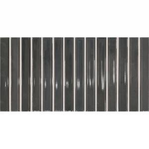 Керамическая плитка Dna Tiles Flash Bars 133477 Graphite 12.5x25
