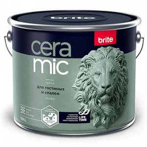 Краска для гостиных и спален Brite Ceramic матовая база С 9 л