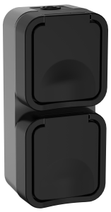 Розетка 2-местная IEK Tors TS-R26-16-55-V-K53 графит