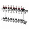 Коллектор Oventrop Multidis SF 3, нержавеющая сталь, 1 x 3/4 дюйма, с ротаметрами 0-5 л/мин. на подаче