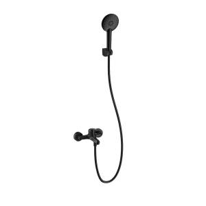 Смеситель для ванны Wonzon & Woghand WW-4530-MB с душевым гарнитуром, черный матовый