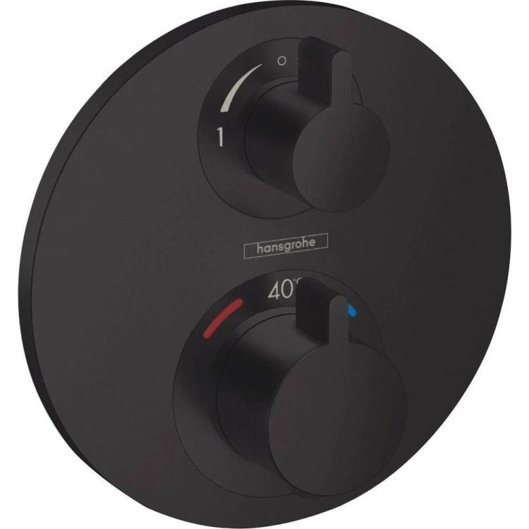 Смеситель для душа Hansgrohe Ecostat 15758670 S термостатический, черный матовый