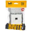 Розетка компьютерная RJ45 IEK Brite BR-K10-1-K01 белый фото 2