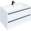 Тумба с раковиной Aquanet Lino 90 белый матовый