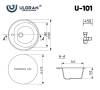 Мойка кухонная Ulgran Classic U-101-343 Антрацит фото 3