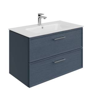 Тумба с раковиной Kerama Marazzi Piano синий, тумба PIA.CL.85\BLU.M + рак. PI.wb.85
