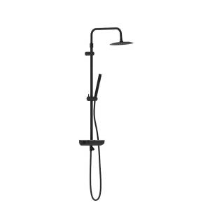 Душевая стойка Damixa Scandinavian Pure 936760300 с ТМС смесителем полкой, чёрный