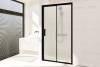 Душевая дверь в нишу Royal Bath Accord RB140HS-C-BL профиль черный, стекло матовое, 140x200