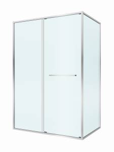 Душевой уголок Cezares LUX-AH-FS-11-140/80-C-CR профиль хром, стекло прозрачное, 140x80x195