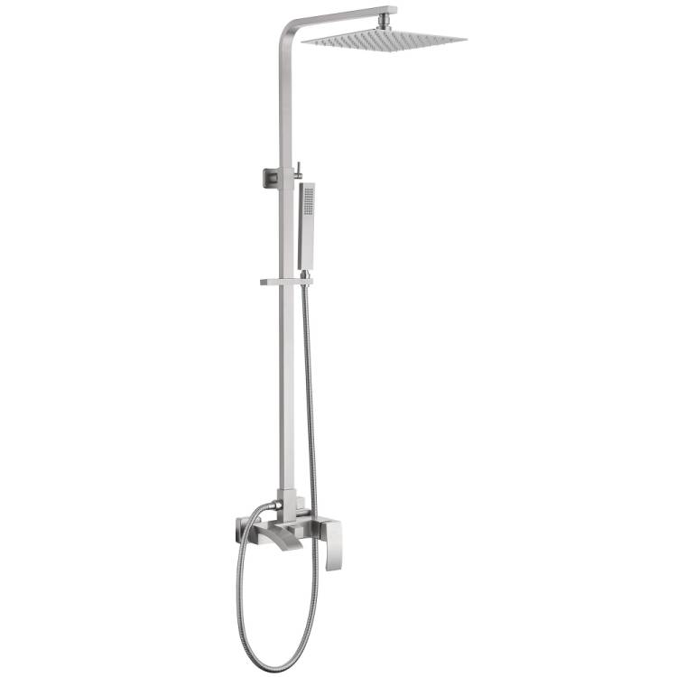 Душевая стойка Abber Wasserfall AF8616SPL с изливом, сатин