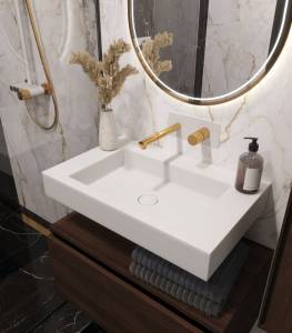 Раковина-столешница Armadi Art Flat 888-70 моноблок st 70см 704x452x100