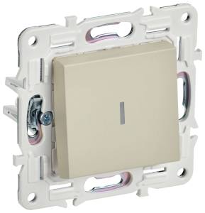 Выключатель 1-клавишный проходной IEK Skandy SK-V12-1-10-K10 бежевый