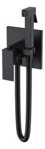 Гигиенический душ со смесителем Boheme Qubic 477-B, Black