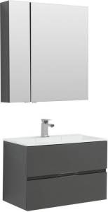 Мебель для ванной Aquanet Алвита 80 241387 серый антрацит, 1382x800x450