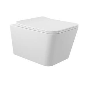 Унитаз подвесной Aqueduto Macio Tornado MACT2110 безободковый, с микролифтом, глянцевый белый