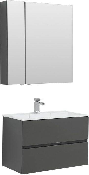 Мебель для ванной Aquanet Алвита 80 241387 серый антрацит, 1382x800x450