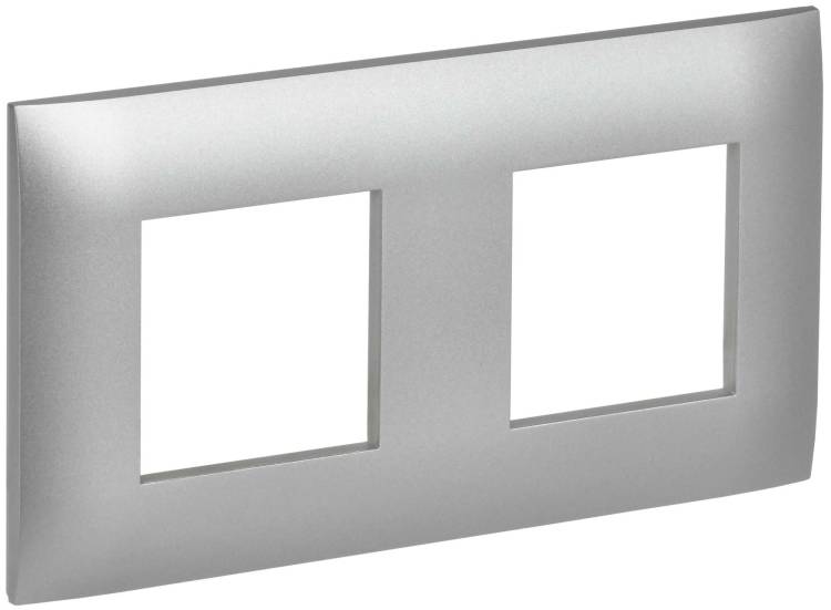 Рамка 2-постовая IEK Skandy SK-M22-K23 серебряный