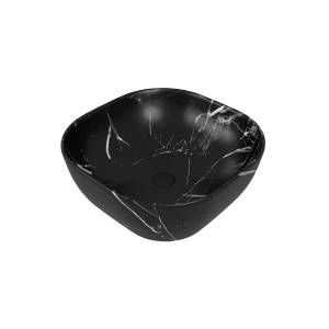 Раковина Teymi Solli T50383 40 см, под мрамор, черная матовая
