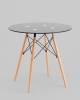 Стол Stool Group Eames DSW CHAD BLACK v.2 стеклянный черный 80x80x74 фото 2