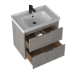Тумба с раковиной Briz Чикаго подвесная, бетон, 70 см фото 2