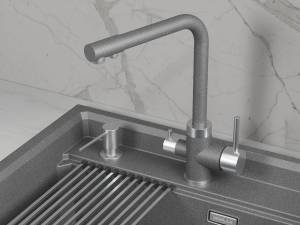 Смеситель для кухни Granula 5015 графит