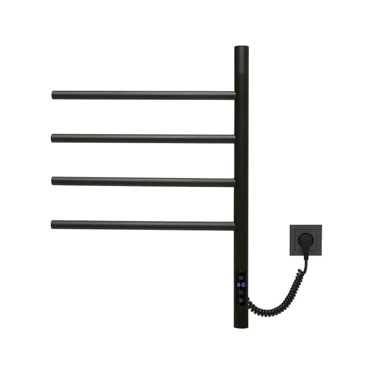 Полотенцесушитель электрический Vincea VTD-1S1CBE черный, с таймером, 43x60