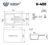 Мойка кухонная Ulgran Classic U-400-343 антрацит фото 3